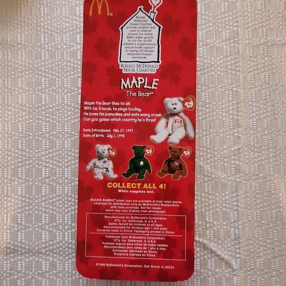 New in box vintage set of McDonalds Happy Meal Ty international beanie baby - Picture 14 of 14